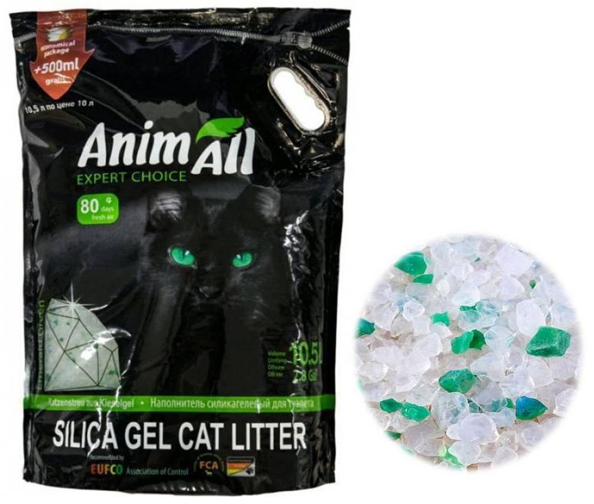 AnimAll Green Emerald силікагелевий наповнювач для котячих туалетів 10 л (39868)
